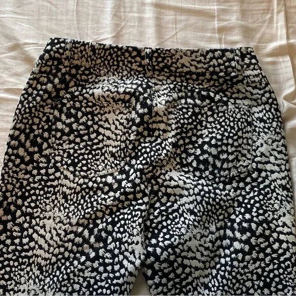 Cache Monochrome Abstract Print Pants - Picture 3 of 5